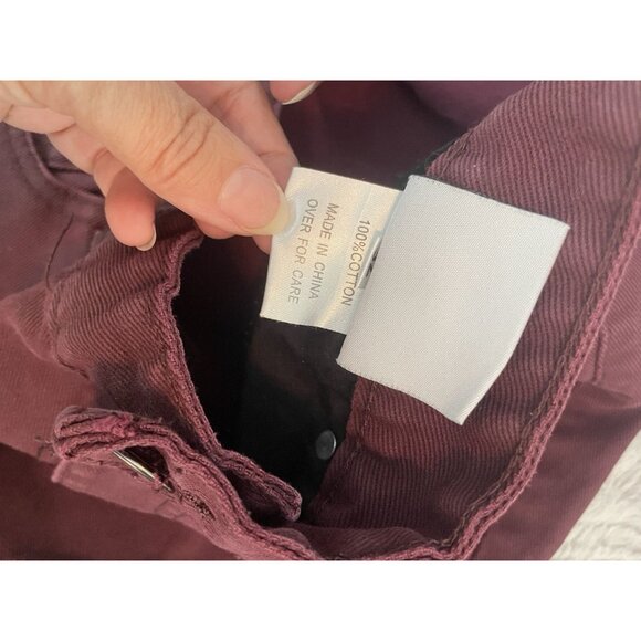 DNM Collection Moto Biker Pants Men’s 32 Burgundy Slim Fit Stretch Jeans - Picture 10 of 11